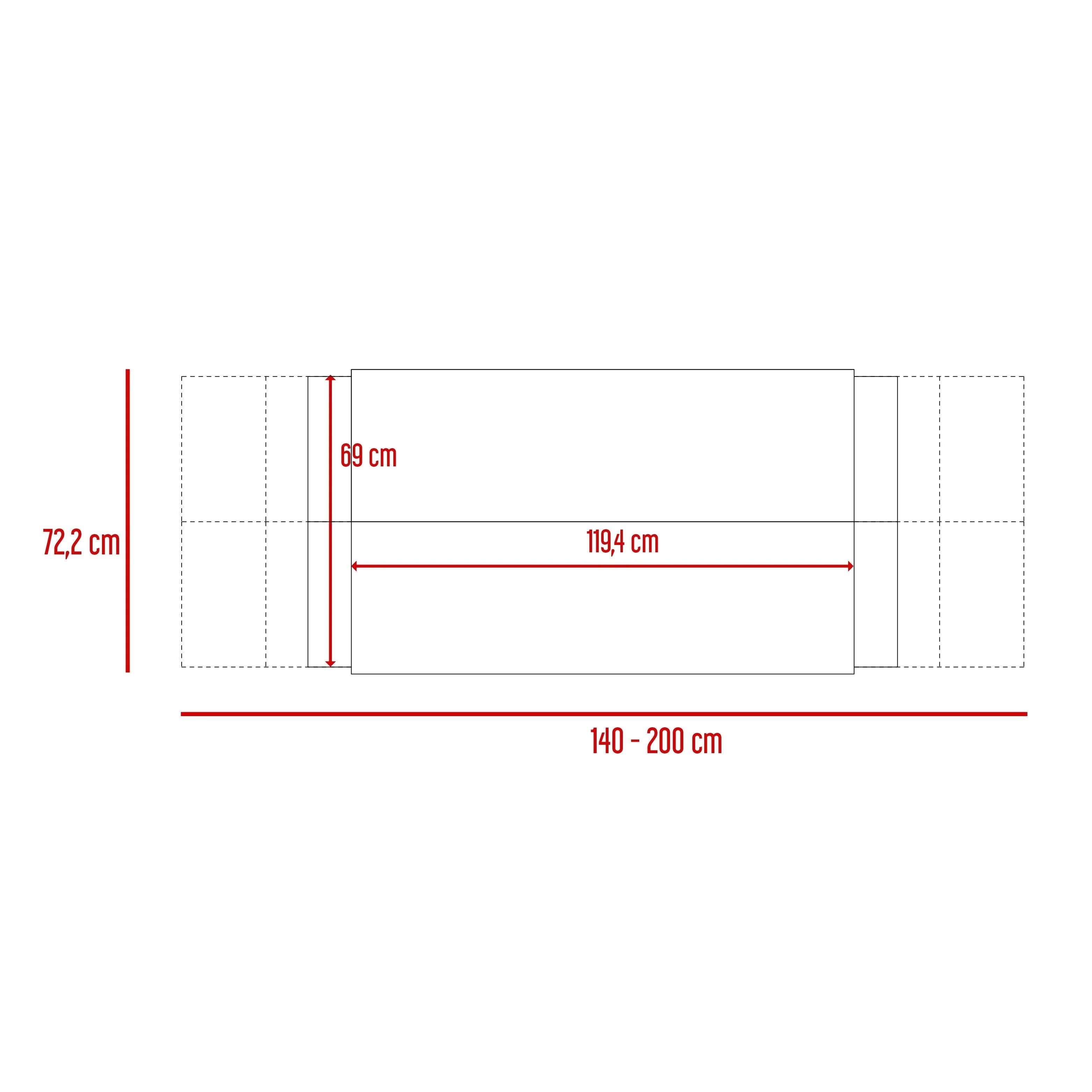 Cabecera Madik Ajustable de 140-200cm Color Gris Oscuro y Miel