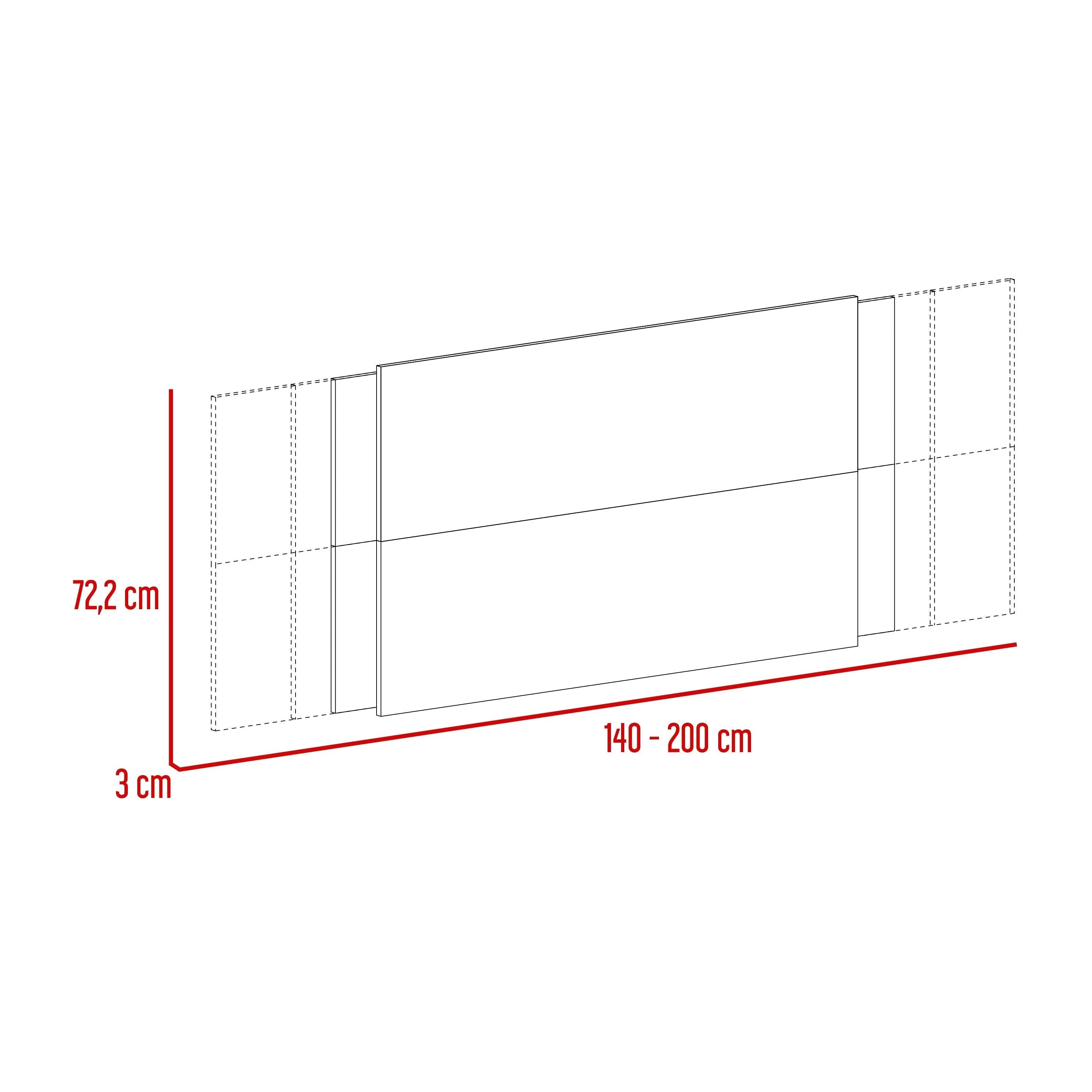 Cabecera Madik Ajustable de 140-200cm Color Gris Oscuro y Miel