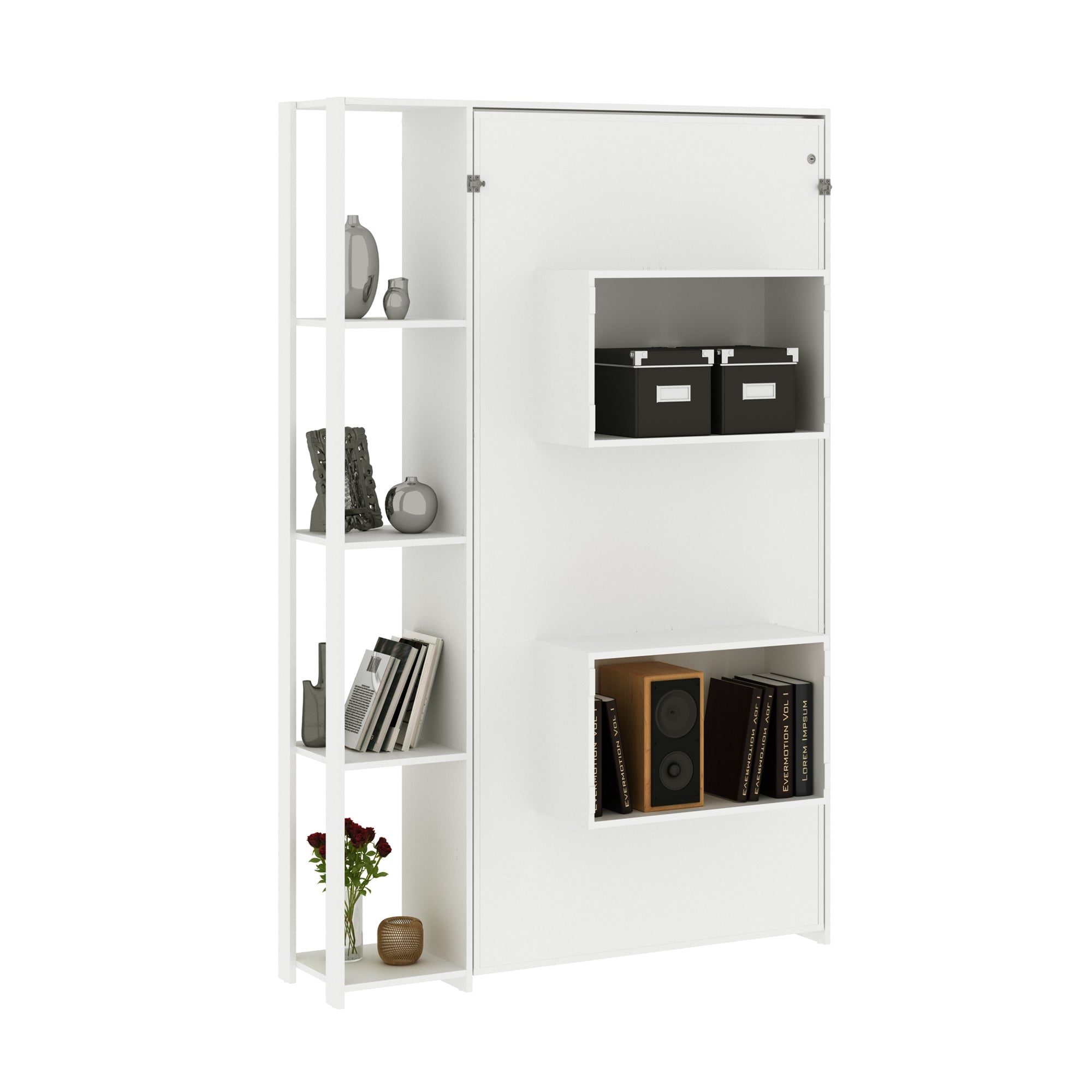 Base Cama Individual Abatible Con Estantes CM8025.0001