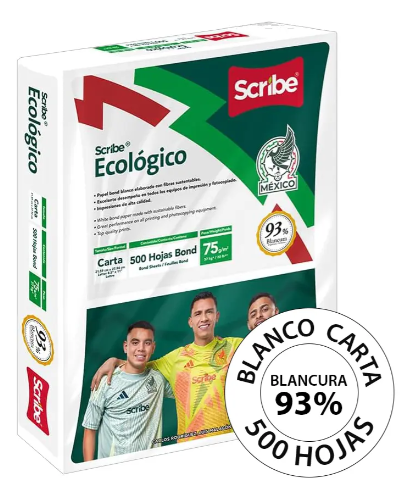 Papel Bond Scribe Ecologico Carta 75 Gr - 500 Hojas