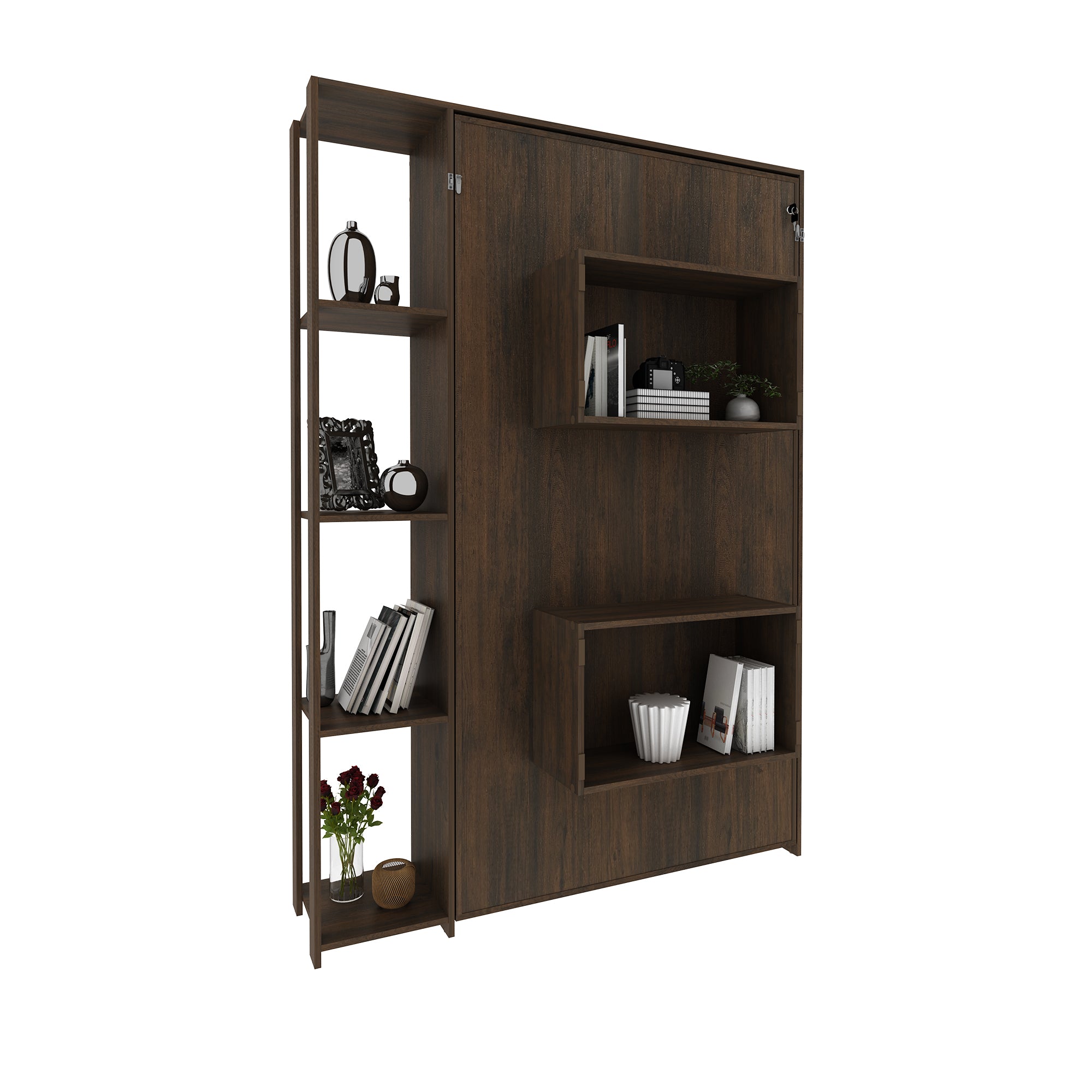 Base Cama Individual Abatible Con Estantes CM8025.0001