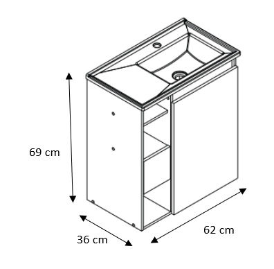 Mueble de Baño Lotus Color Nude 102456
