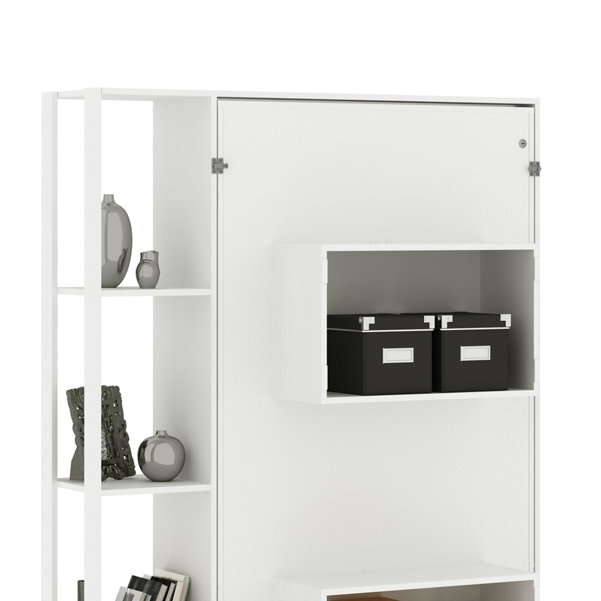 Base Cama Individual Abatible Con Estantes CM8025.0001