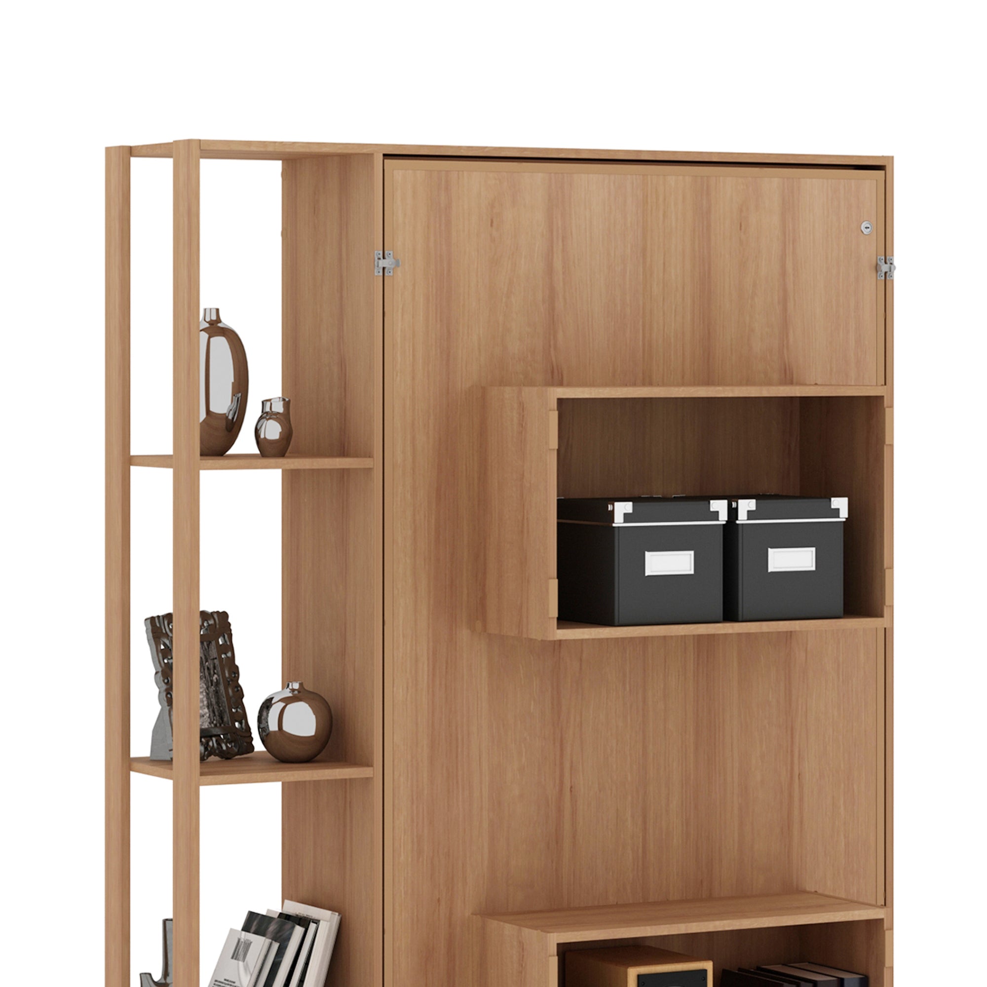 Base Cama Individual Abatible Con Estantes CM8025.0002