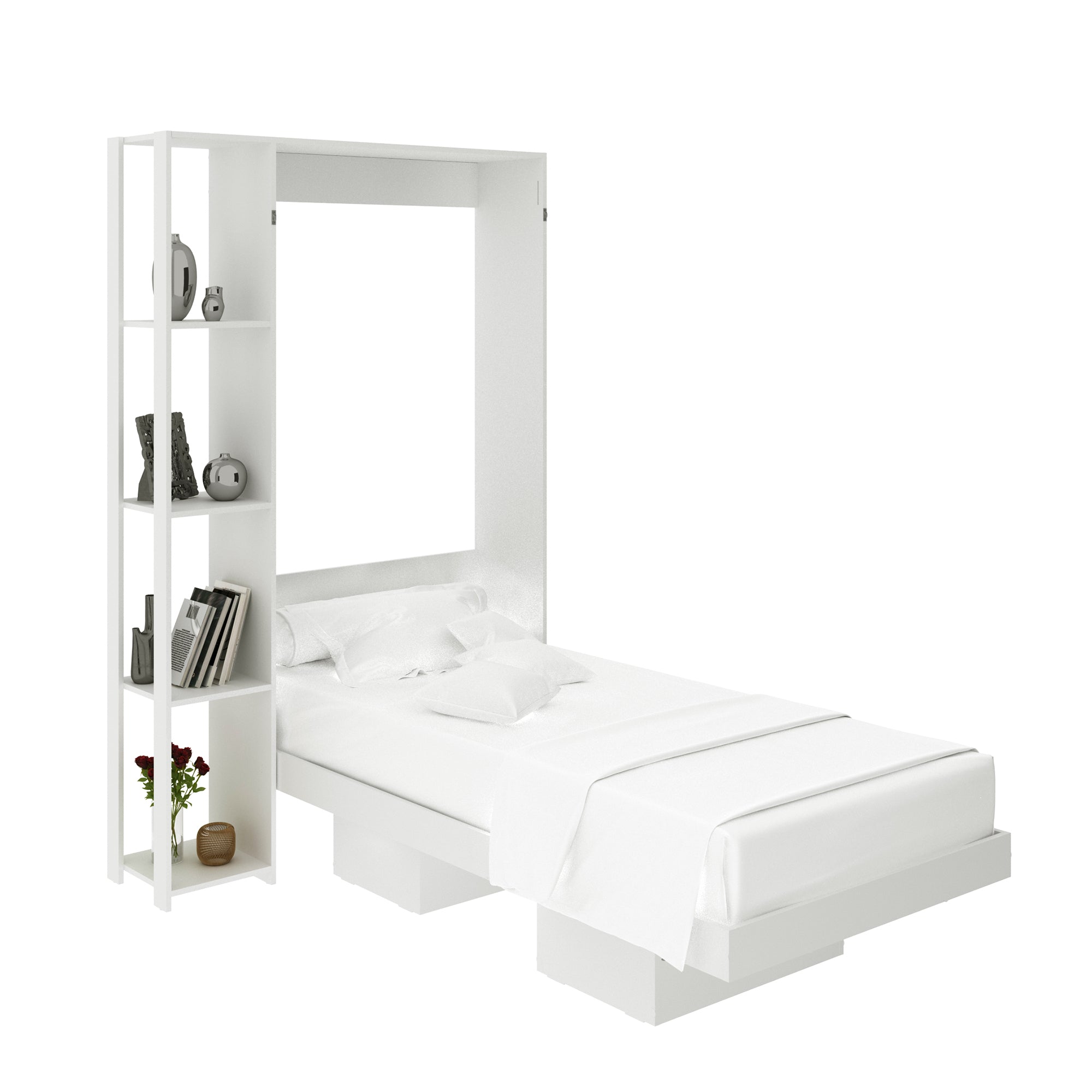 Base Cama Individual Abatible Con Estantes CM8025.0001