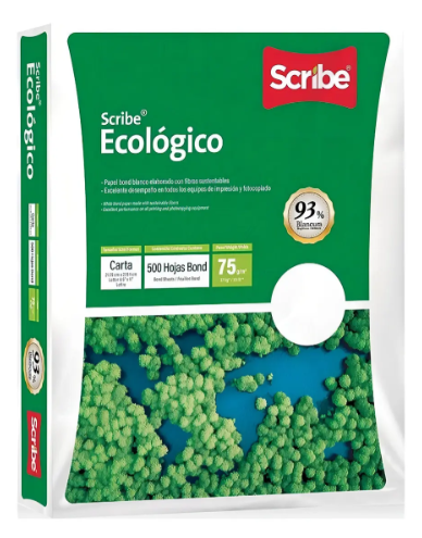 Papel Bond Scribe Ecologico Carta 75 Gr - 500 Hojas