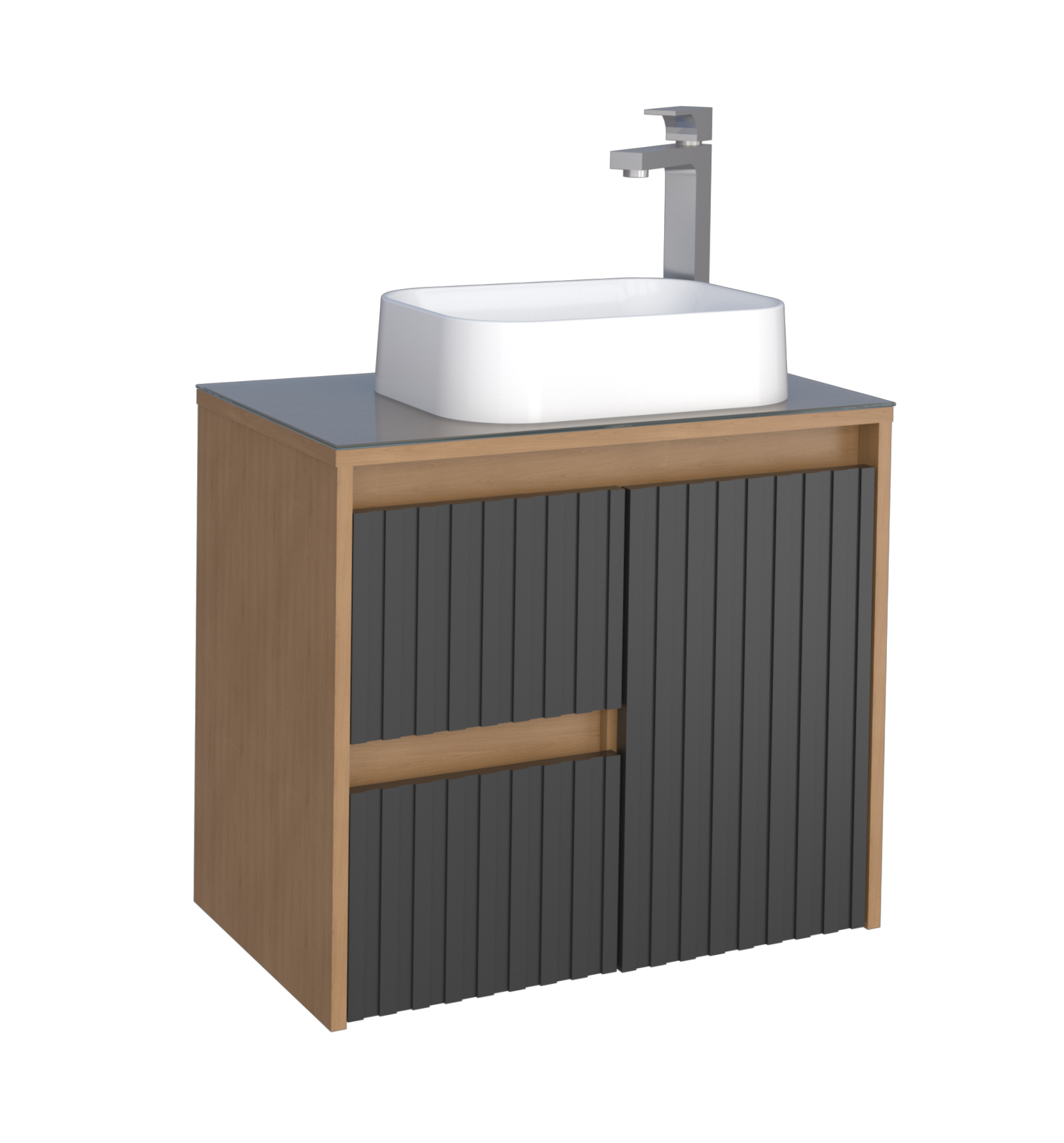 Mueble de Baño Kyoto Color Negro Con Lavamanos
