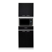Auxiliar de Cocina Madik con Puertas y Repisas Color Wengue y Blanco