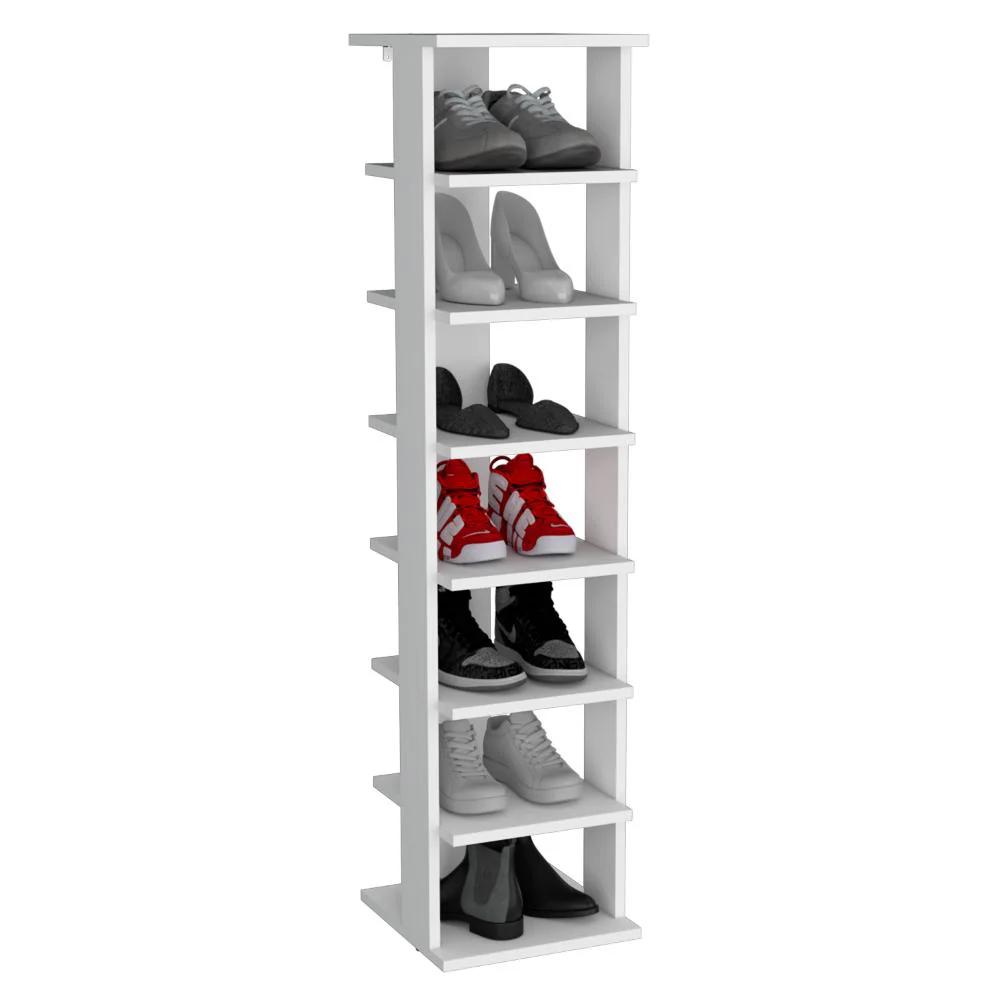 Zapatero vertical Madik con 4 niveles color blanco