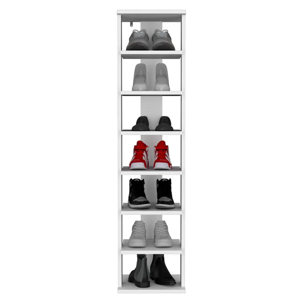 Zapatero vertical Madik con 4 niveles color blanco